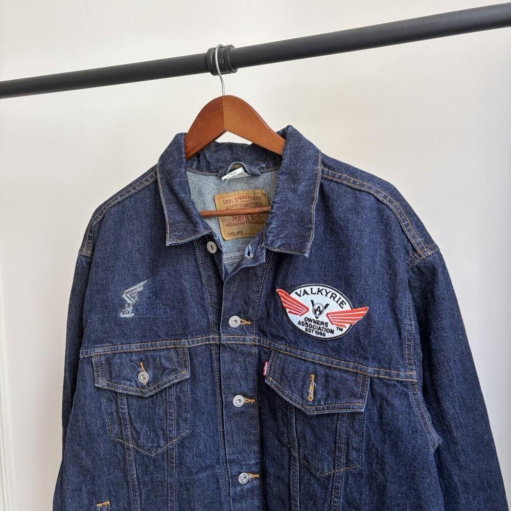 Vintage 90s Levi’s Dark Wash Type 3 70507-4809 Men’s L Denim Trucker Jacket - Picture 8 of 8